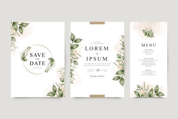 Download Set of Elegant Wedding Invitations - Wedding invitations Collection