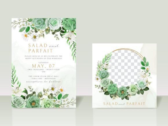 Download Greenery Floral Wedding Invitations Card - Wedding invitations Collection