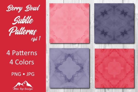 Download Summer Berry Bowl Subtle Pattern Papers - Subtle pattern Collection